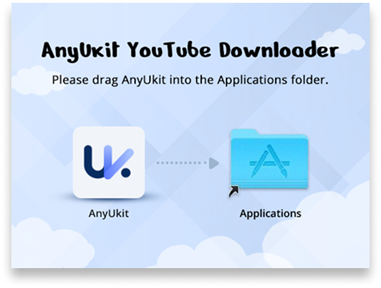 Ziehen Sie die App per Drag & Drop in den Anwendungsordner